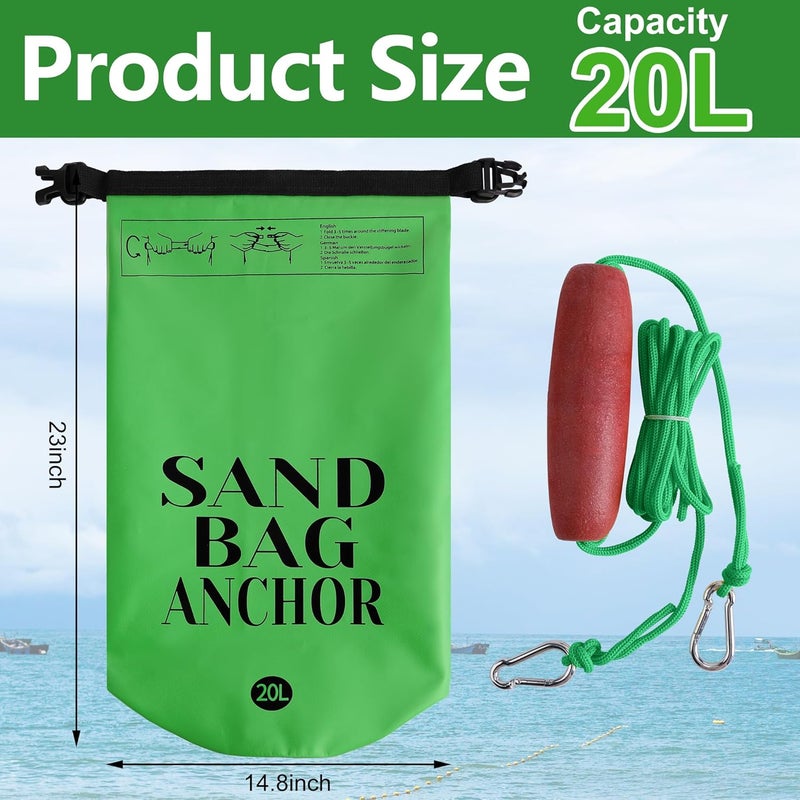 RunNico 500D Sand Anchor for Small Boats,2 in 1 PWC Jet Ski Anchor Kit with Adjustable Buoy,Waterproof Dry Bag for Jet Ski, Kayak, Boat, Watercraft and Canoe - Image 2